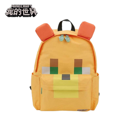 像素豹猫书包我的世界豹猫书包游戏周边双肩包卡通帆布背包