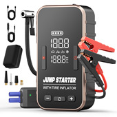 汽车应急启动电源车载充气泵一体机电瓶搭电宝紧急强启动 严选