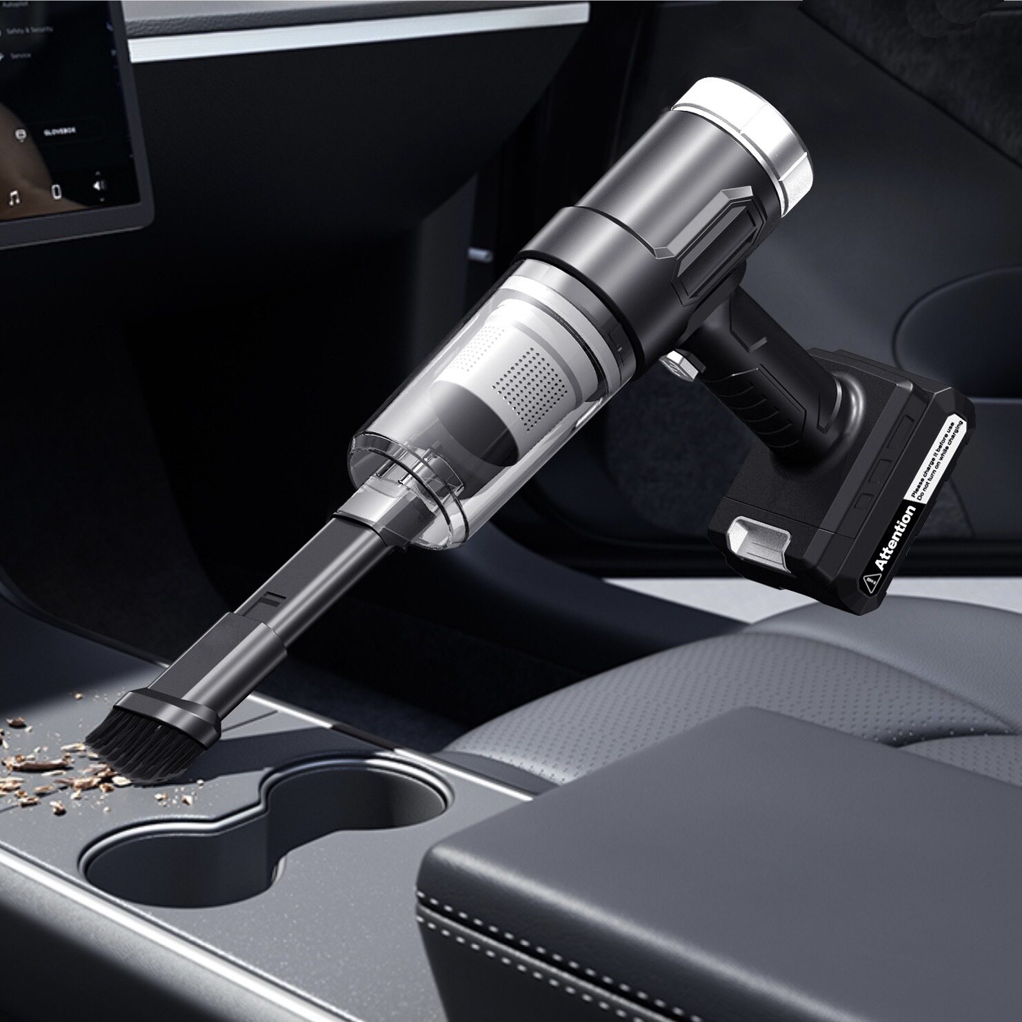 【严选】跨境车载吸尘器可拆卸电池无线超强吸力汽车用手持吸尘器