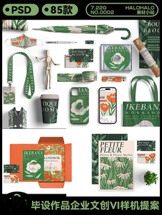 85款毕设作品企业公司文创VI效果展示PSD样机海报手机壳提案素材