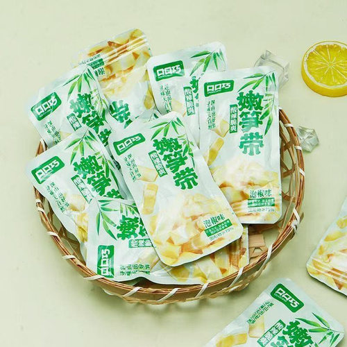 口口巧泡椒嫩笋段即食小包装