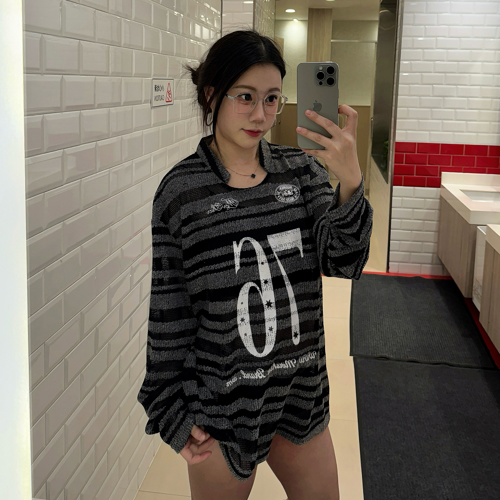 Athur小丑美式字母印花条纹针织衫男女同款宽松慵懒风微透毛衣长,男装,针织衫/毛衣,淘宝优惠券,粉丝福利购,淘宝优惠卷