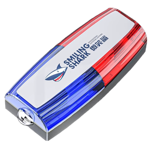 夜间led警示闪光灯强光红蓝肩夹灯充电式防水救援巡逻灯信号肩灯