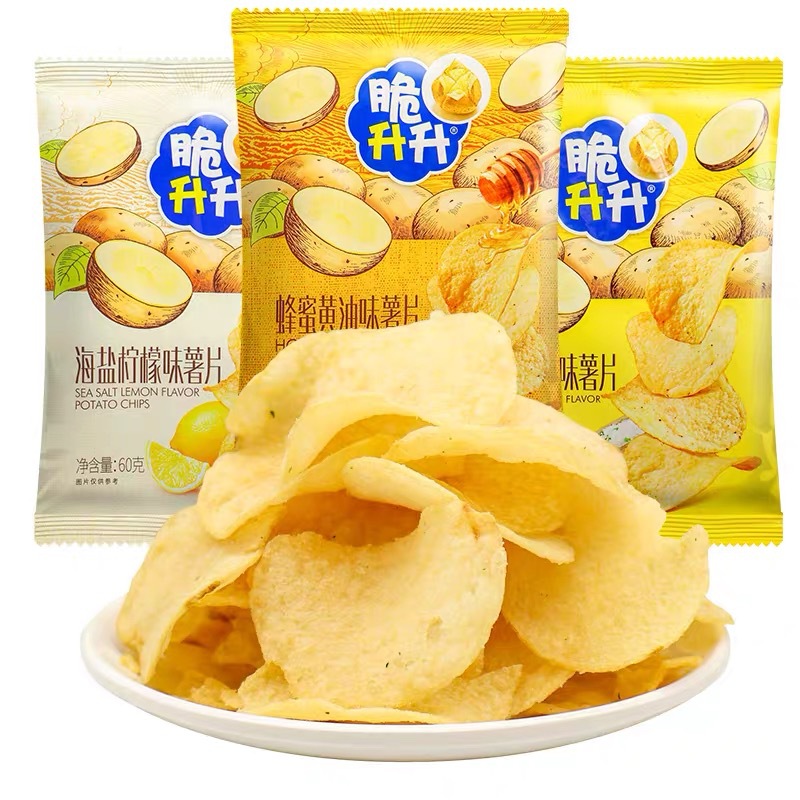 脆升升薄脆薯片散装称重海盐柠檬味薄脆薯片蜂蜜黄油休闲散装称重