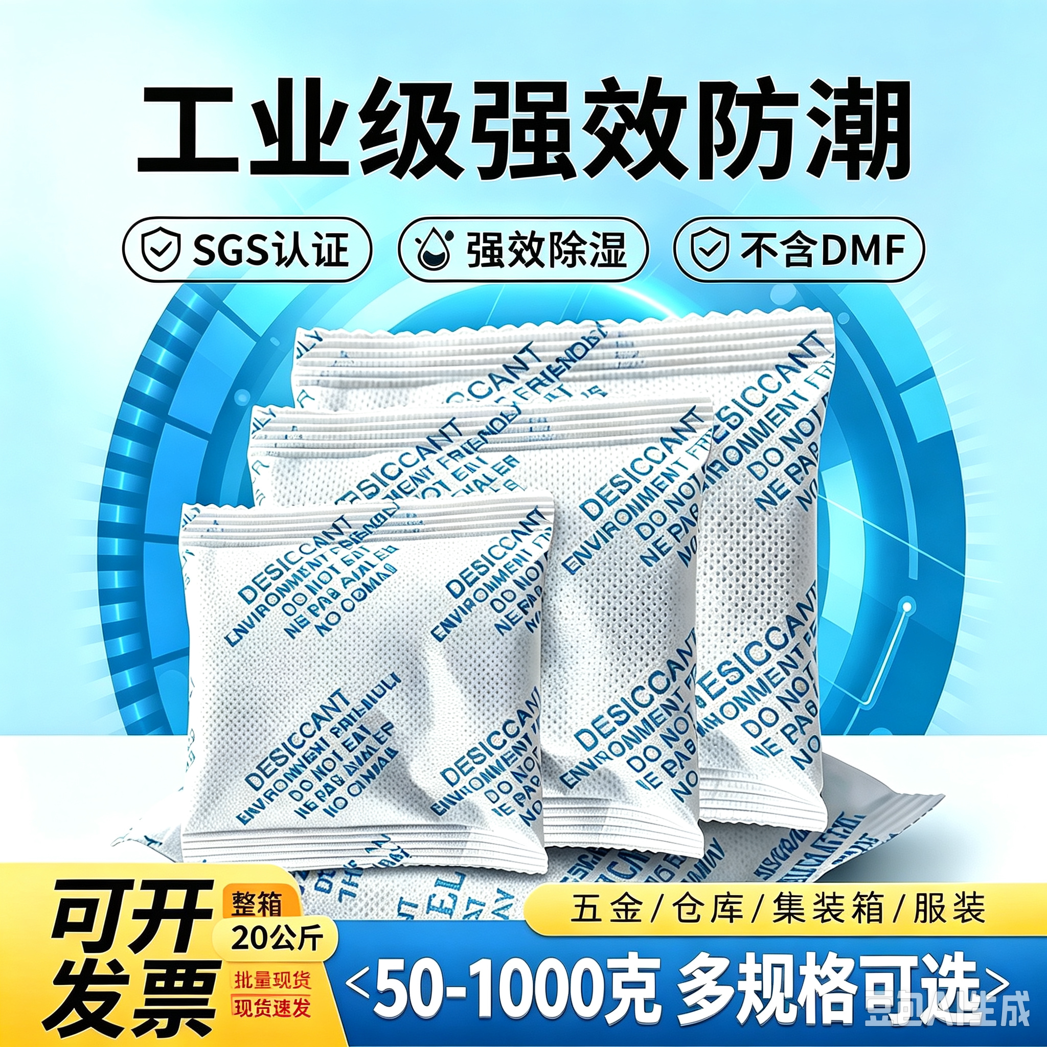 工业除湿袋干燥剂防潮防霉