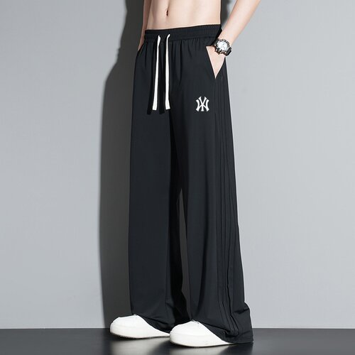 夏季冰丝裤子男休闲裤青少年宽松