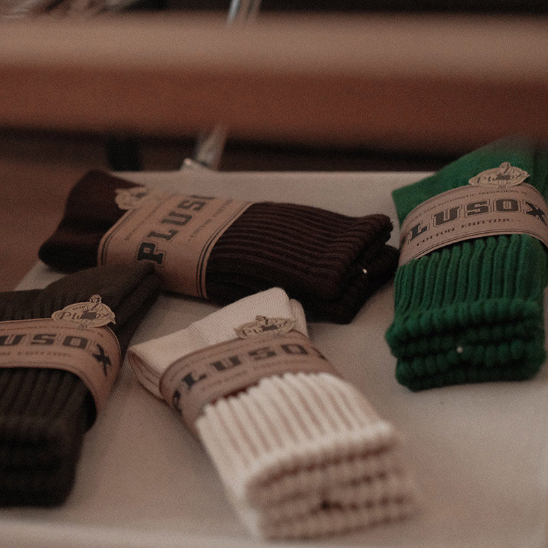 RETRO JAPANESE HIGH PILE SOCKS THICK KNITTED SOLID COLOR SOCKS INS TIDE MALE AND FEMALE COUPLES XINJIANG LONG-STAPLE COTTON