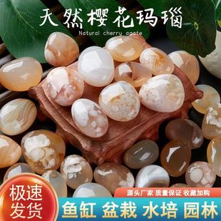 天然玛瑙雨花石鱼缸造景石盆栽铺路石园艺小石子装饰摆件多肉铺面