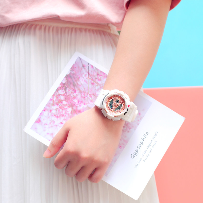 DOTCOM简约气质儿童初高中学生表男防水ins风运动计时表