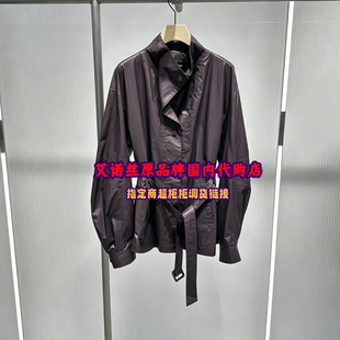 艾诺丝原装2026国内代购时尚立领休闲风衣收腰上衣外套女BR103136