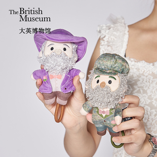 物兮物致敬大师系列莫奈自画像毛绒玩偶挂件包挂钥匙扣挂饰礼物