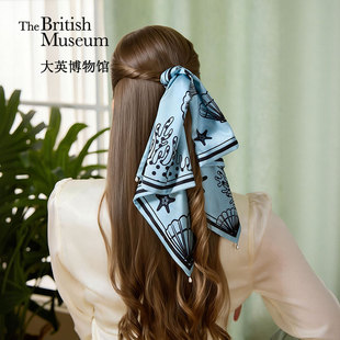 大英博物馆欧洲文化艺术系列海洋秘境方巾发圈扎发头绳女发饰头饰
