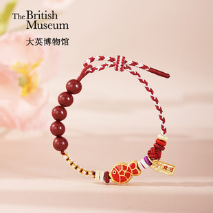 大英博物馆东瀛系列开运朱砂桃花结手绳手链闺蜜女生七夕礼物