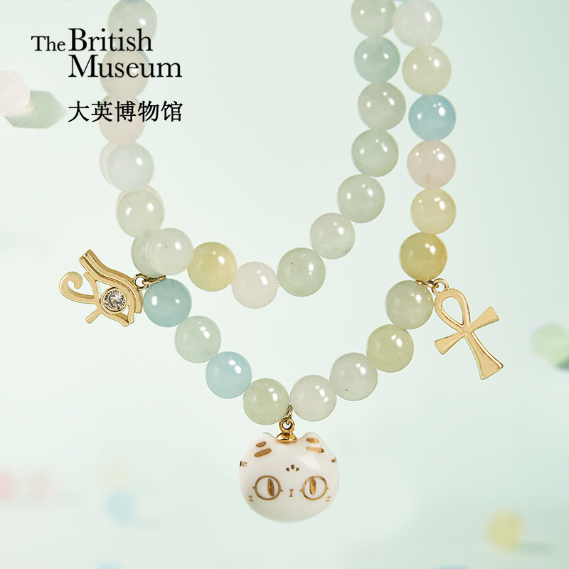 大英博物馆多巴胺陶瓷猫手链