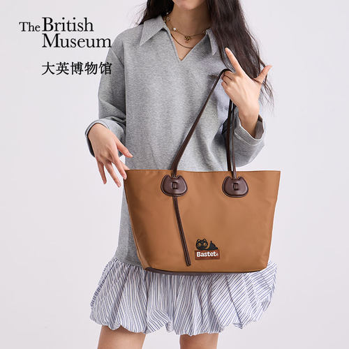 大英博物馆巴斯特系列萌猫托特包轻便休闲单肩包女包大容量