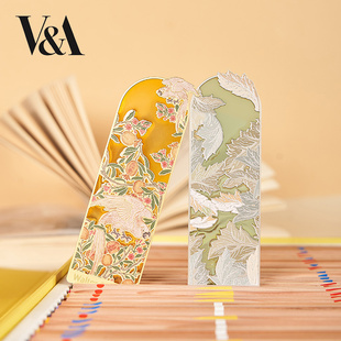 大英博物馆×VA博物馆茛苕叶凤头鹦鹉透光金属书签文创生日礼物