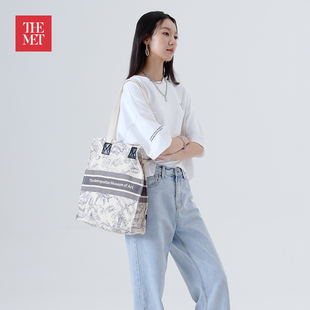 大都会艺术博物馆欧式中国风LOGO刺绣帆布包单肩包女包手提袋女包