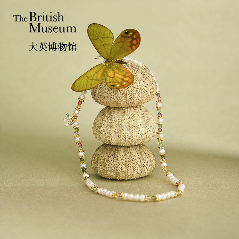 大英博物馆博物志系列春日蝶舞珍珠双圈手链女生复古风精致手串