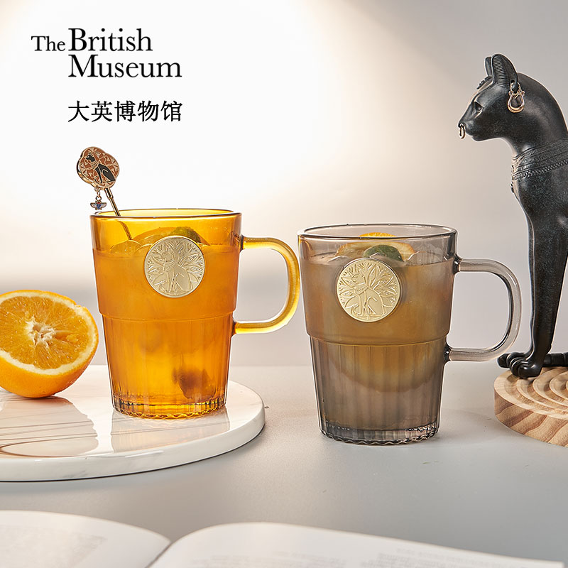 大英博物馆金属铭牌玻璃杯