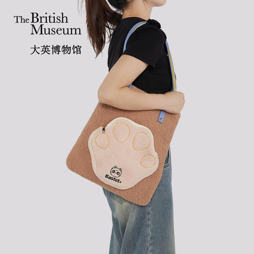 大英博物馆巴斯特系列猫爪拼接包