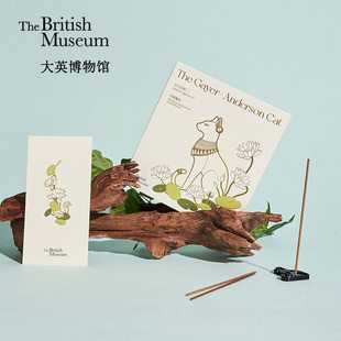 大英博物馆安德森猫系列埃及莲花纹线香套装生日礼物家用室内香薰