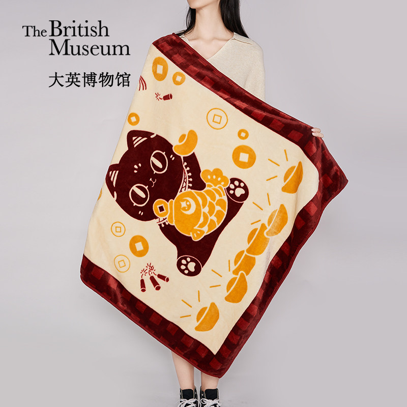 大英博物馆巴斯特系列萌猫锦鲤可爱沙发盖毯午睡毯送女友生日礼物,家居饰品,创意礼品,淘宝优惠券,粉丝福利购,淘宝优惠卷
