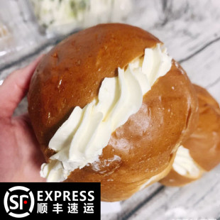 上海白玉兰面包房 招牌硬奶油蛋糕小奶椰面包2个装 小时候的味道~