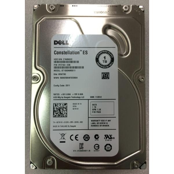 DELL  1T 7.2K 3.5寸 SATA 1TB 64M ST1000NM0011 服务器硬盘
