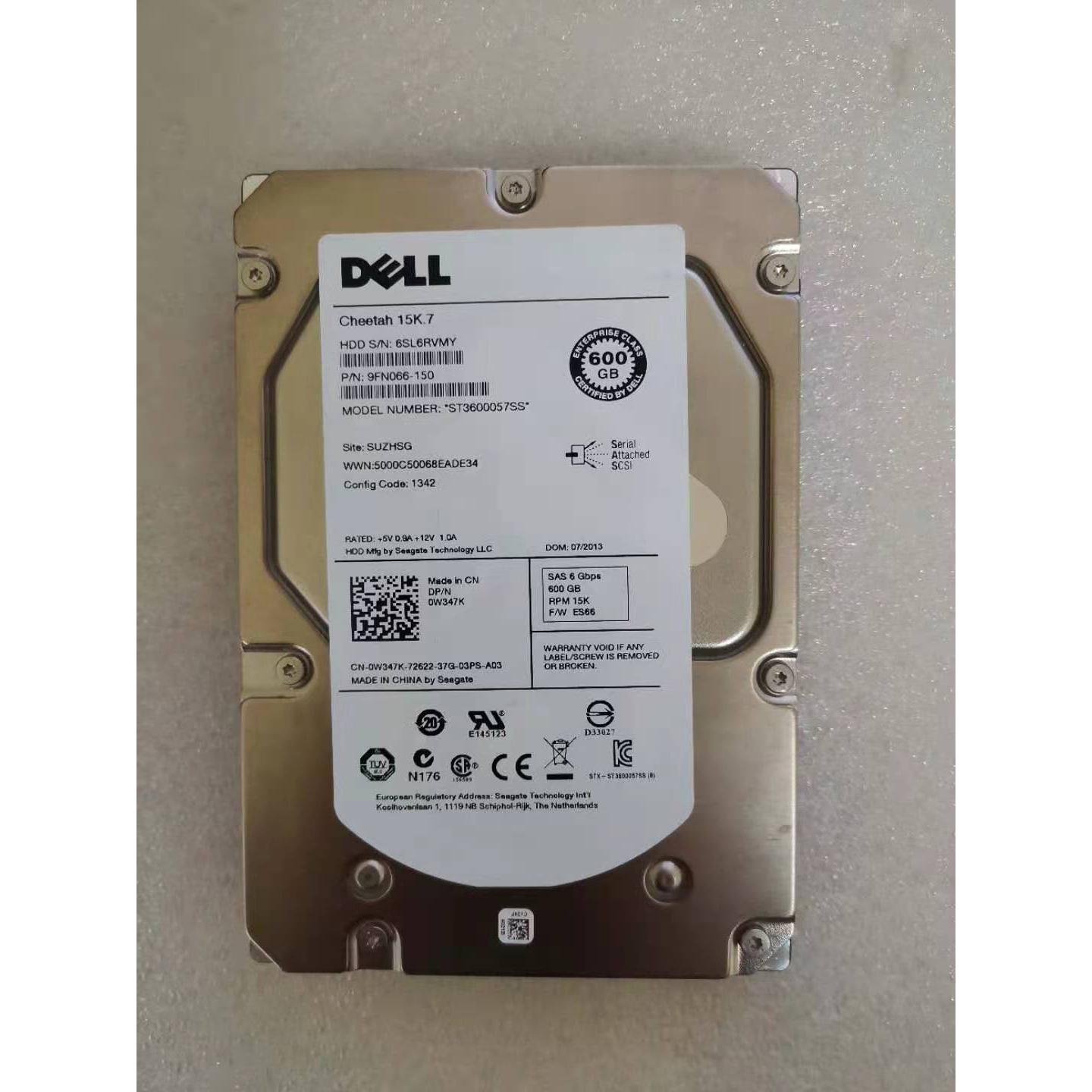 DELL 0W347K ST3600057SS 600G 3.5寸 15000转 15K.7 SAS硬盘