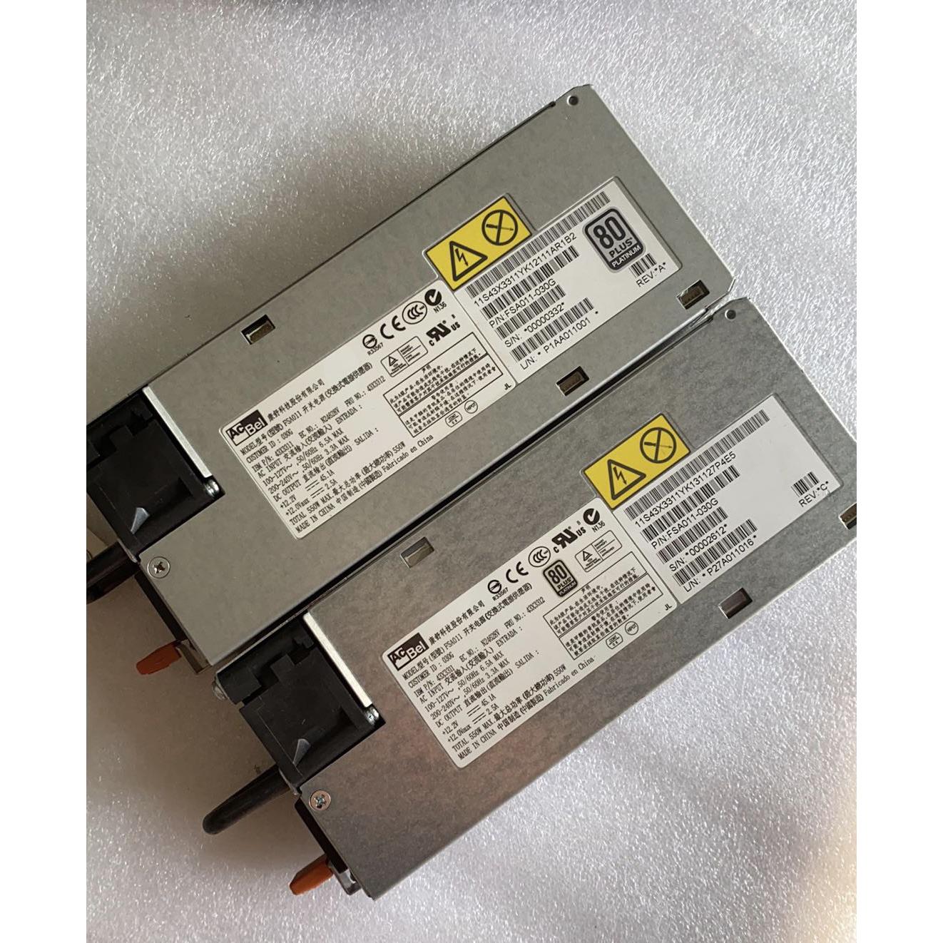 IBM FSA011 550W 服务器电源 X3650M4 X3550M4 X3630M4 43X3312