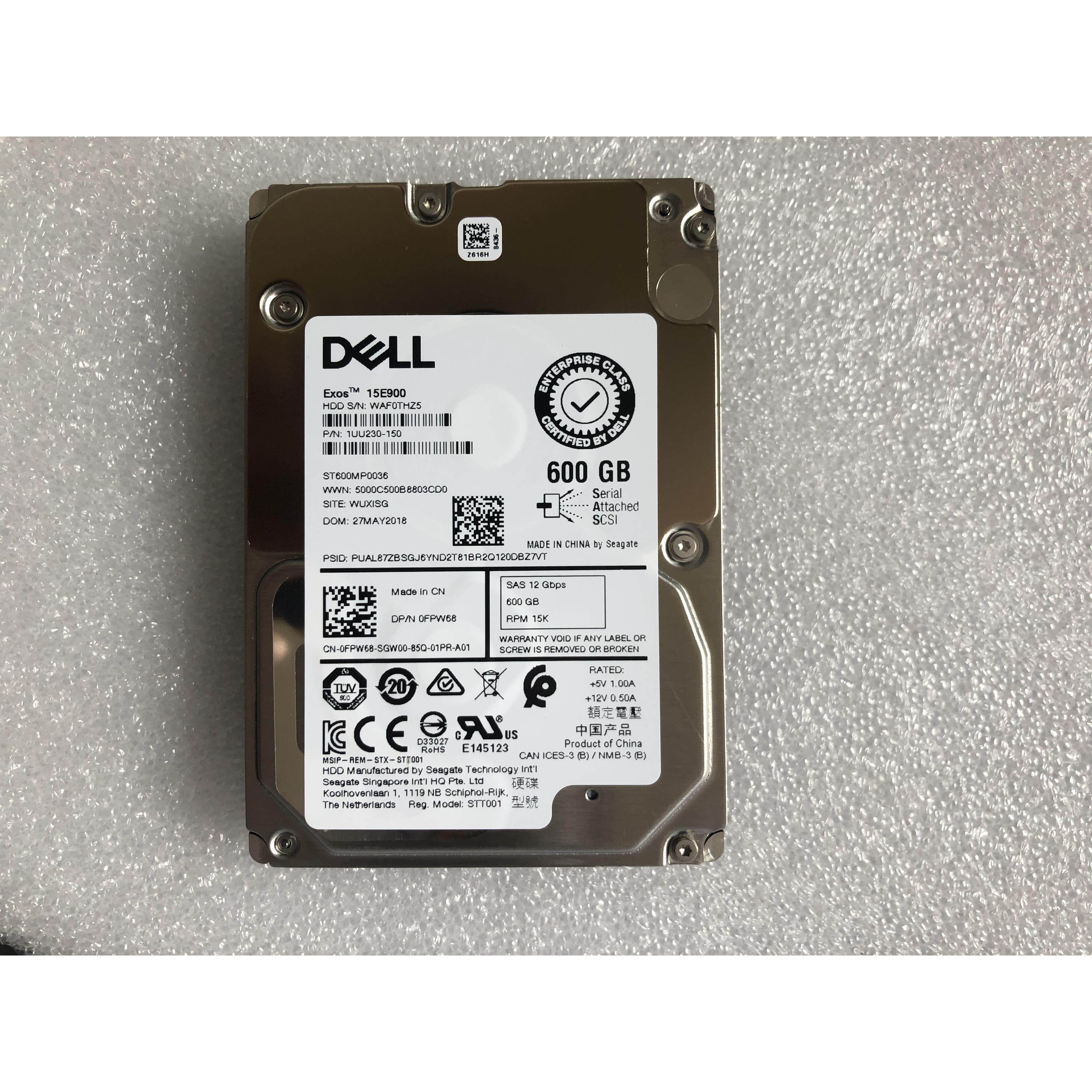 Dell/戴尔0FPW68 600G SAS 15K 2.5 12Gb ST600MP0036服务器硬盘