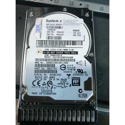 联想IBM 00NA251 00NA252 12Gb 900G SAS X3650M5 X3850X6硬盘
