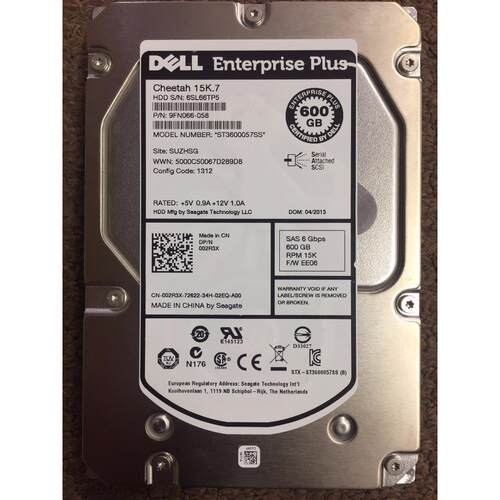 Dell 600G 15K SAS 3.5 0VX8J 02R3X EE06 EQ存储硬盘 PS6110XV