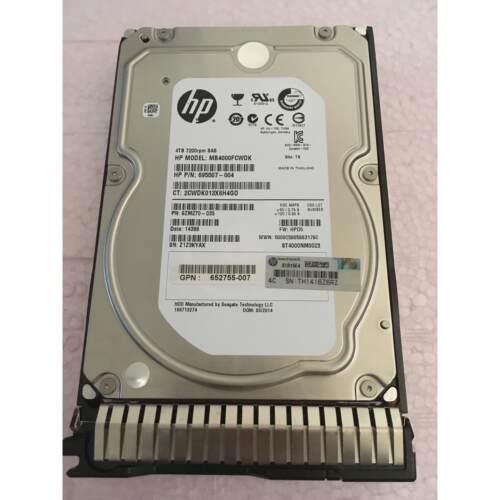 HP/惠普 695510-B21 695842-001 4TB 6GB SAS 7.2K 3.5寸硬盘