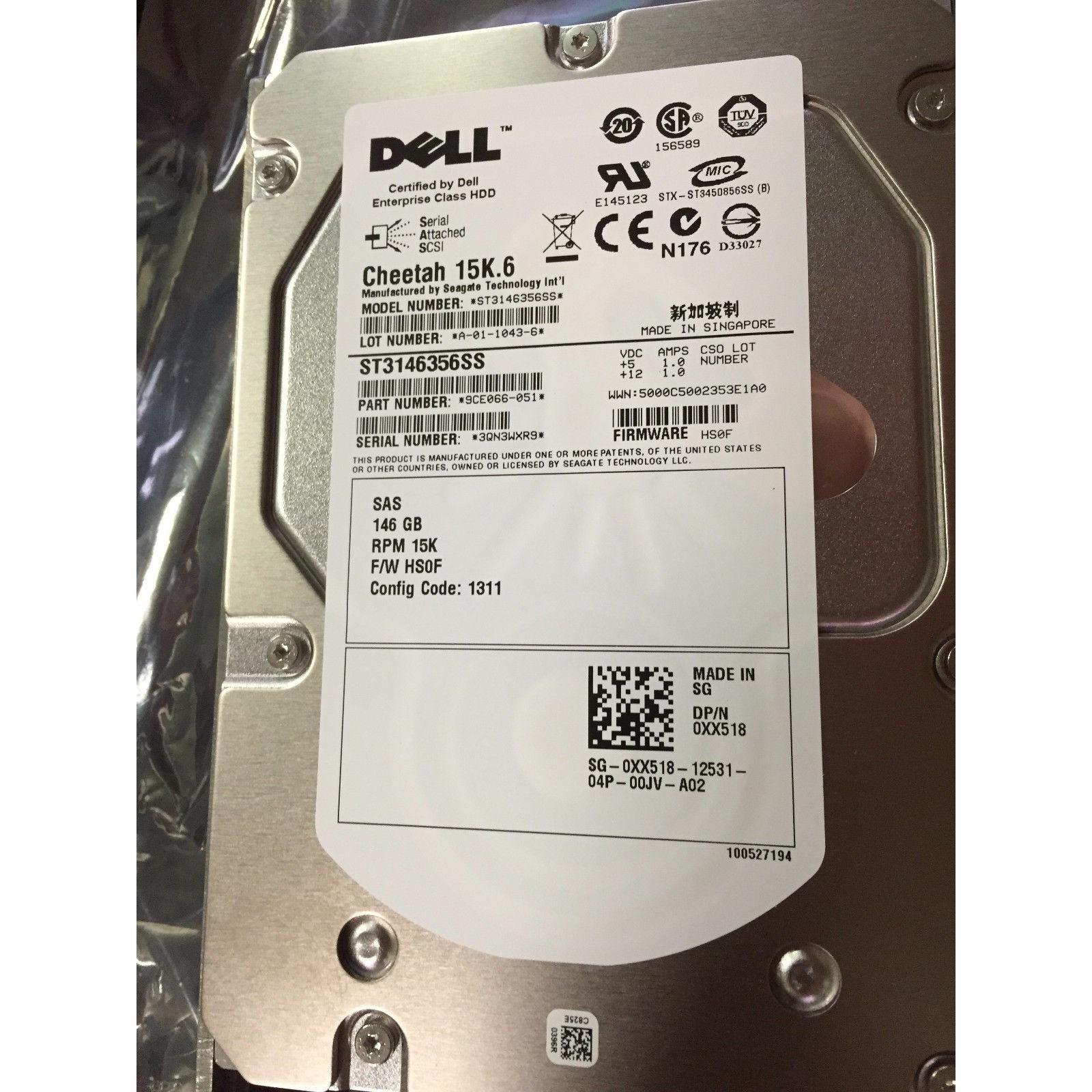 DELL XX518 0XX518 ST3146356SS 146GB 15K.6 3.5 SAS服务器硬盘