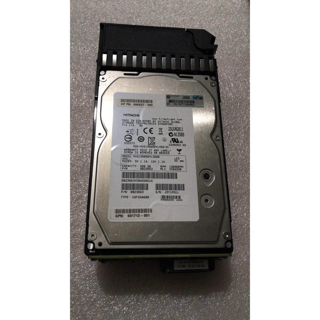 HP/惠普 601777-001 AP860A P2000 MSA2000 600G 15K 3.5 SAS硬盘