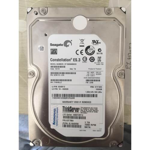 联想 16006509 ST1000NM0033 1TB SATA 7.2K 3.5寸 服务器硬盘