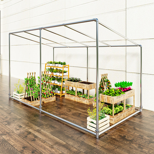 众鑫嘉镀锌钢管晾衣架落地户外防风瓜果爬藤葡萄架子遮阳架雨棚