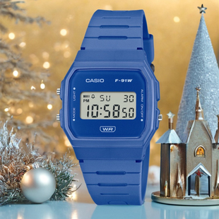 日本卡西欧手表男女新款网红小方块casio防水复古手表F-91WB-1A