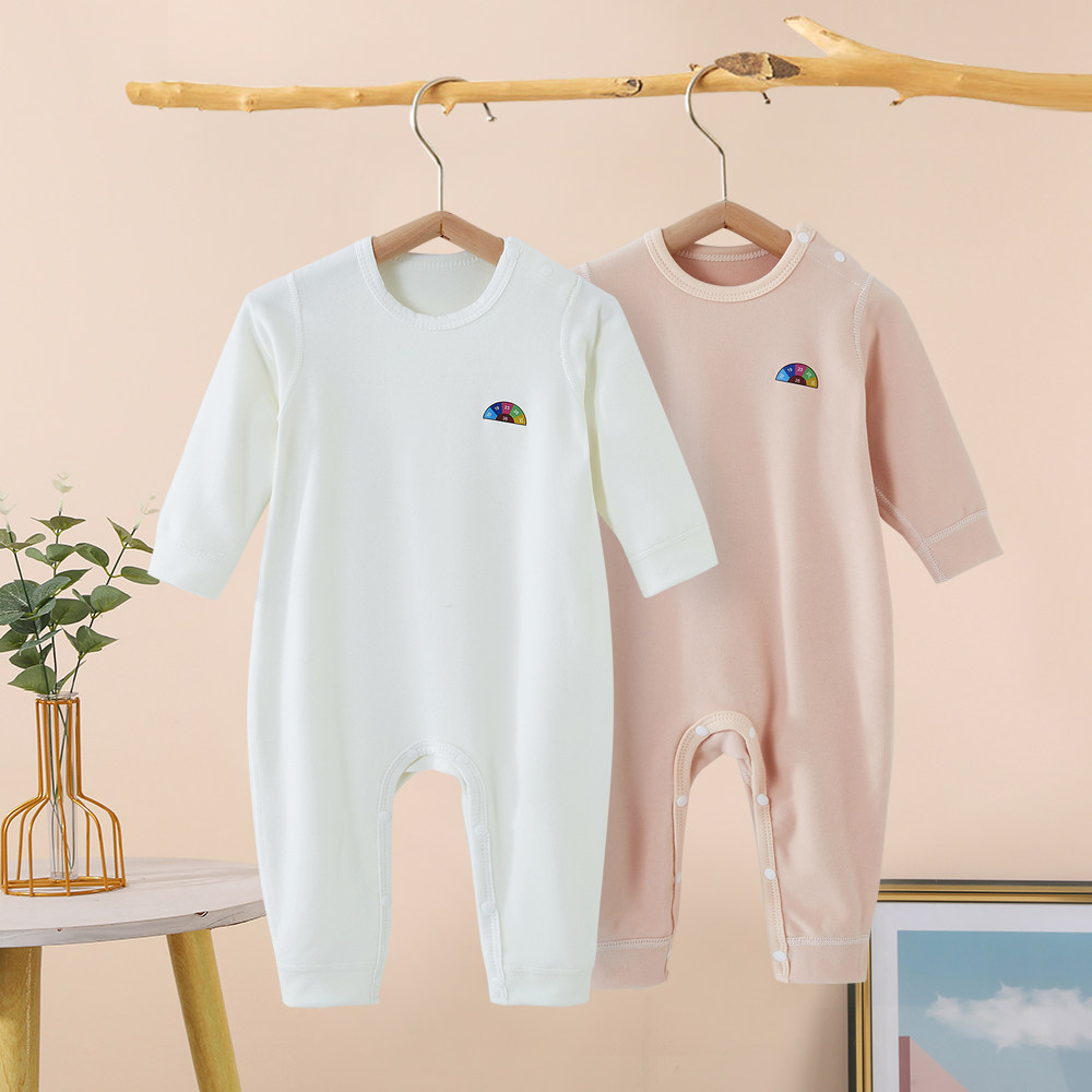 德绒婴儿连体衣秋冬季打底衣服