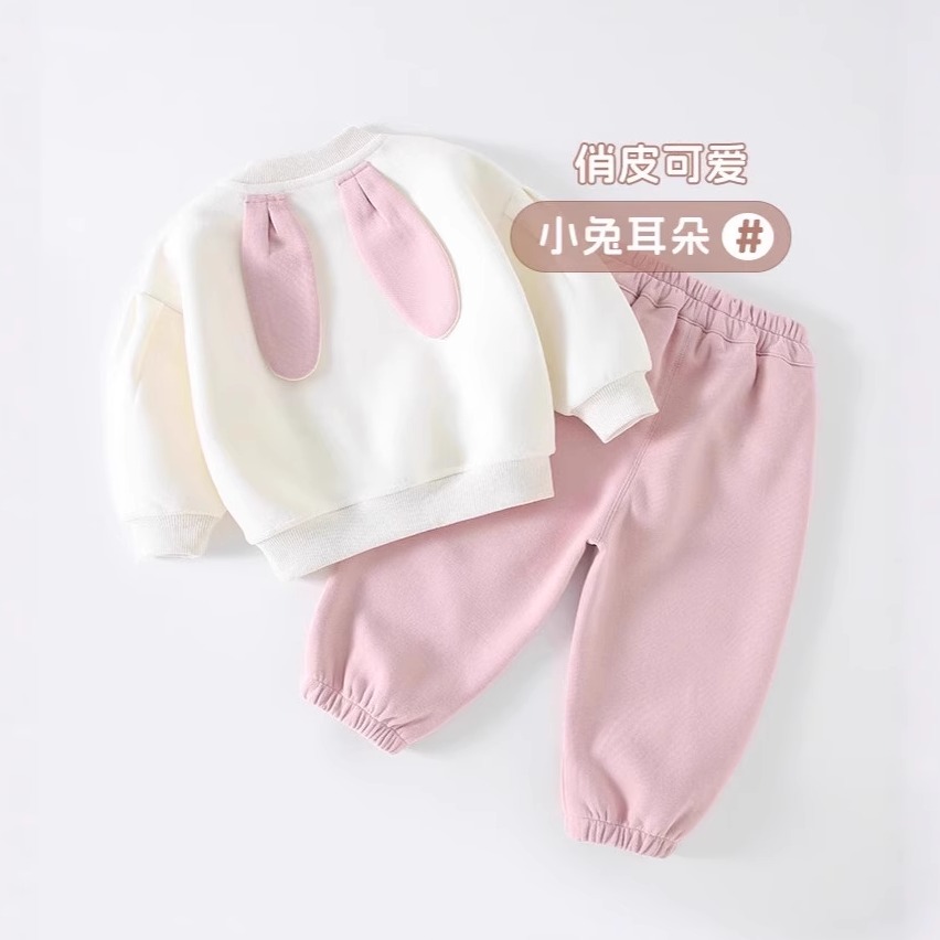 女宝宝卫衣套装春秋季洋气