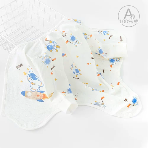 Детское хлопковое боди для новорожденных, слюнявчик