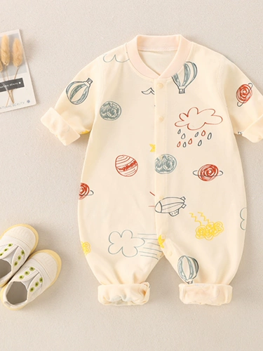 Детское хлопковое осеннее тонкое нижнее белье для новорожденных, детский лонгслив, боди