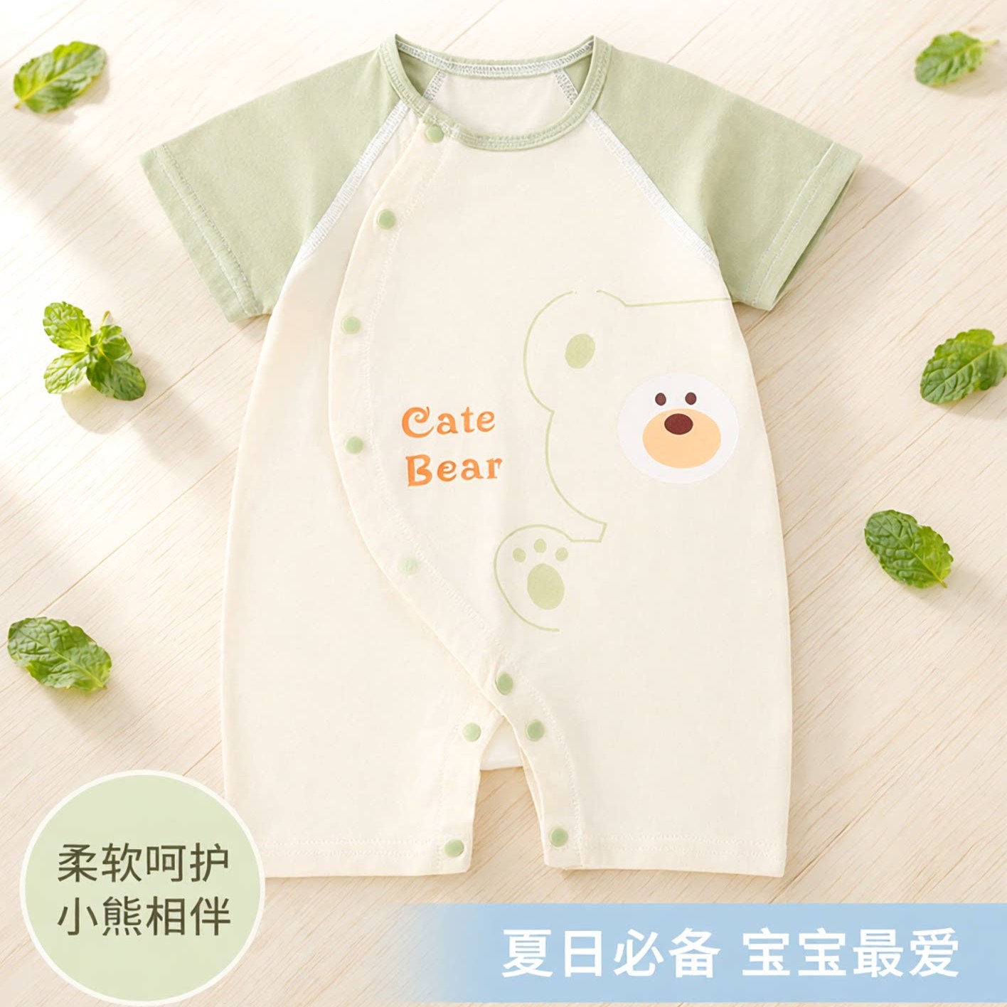 婴儿莱赛尔短袖薄款夏款图片