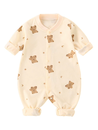 Детское хлопковое осеннее тонкое нижнее белье для новорожденных, детский лонгслив, боди