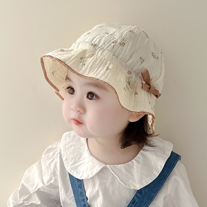 婴儿帽子初秋款渔夫帽婴幼儿秋季男女宝宝帽子可爱春秋盆帽可调节