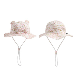 小清新碎花渔夫帽男女宝宝ins儿童帽子韩版时尚可爱出游防晒盆帽