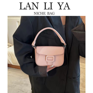 兰莉娅BAG原创设计小清新包包女新款 简约百搭手提小方包单肩斜挎