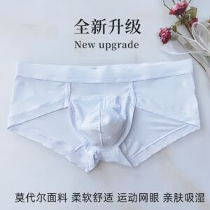 2024 夏季新款男士莫代尔薄款透气网孔运动舒适柔软百搭短裤