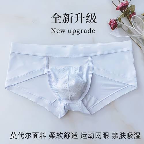 2024 夏季新款男士莫代尔薄款透气网孔运动舒适柔软百搭短裤